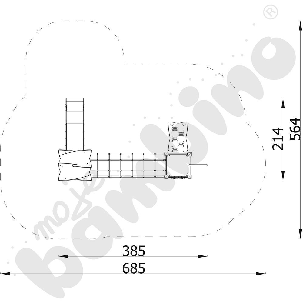 Zestaw Urbi 6, słupy metalowe C