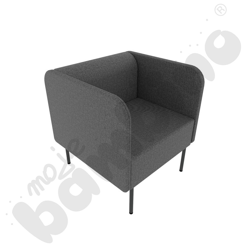 Fotel Versa z filcowymi stopkami, stelaż antracyt, tkanina RO39 Fotel Versa z filcowymi stopkami, stelaż antracyt, tkanina RO39