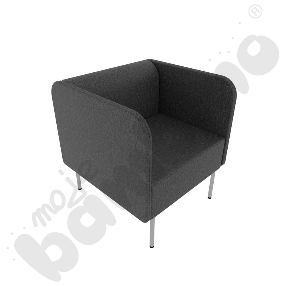Fotel Versa z filcowymi stopkami, stelaż jasnoszary, tkanina RO40 Fotel Versa z filcowymi stopkami, stelaż jasnoszary, tkanina RO40