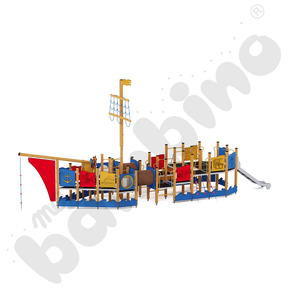 Statek Kolumba, drewniane słupy