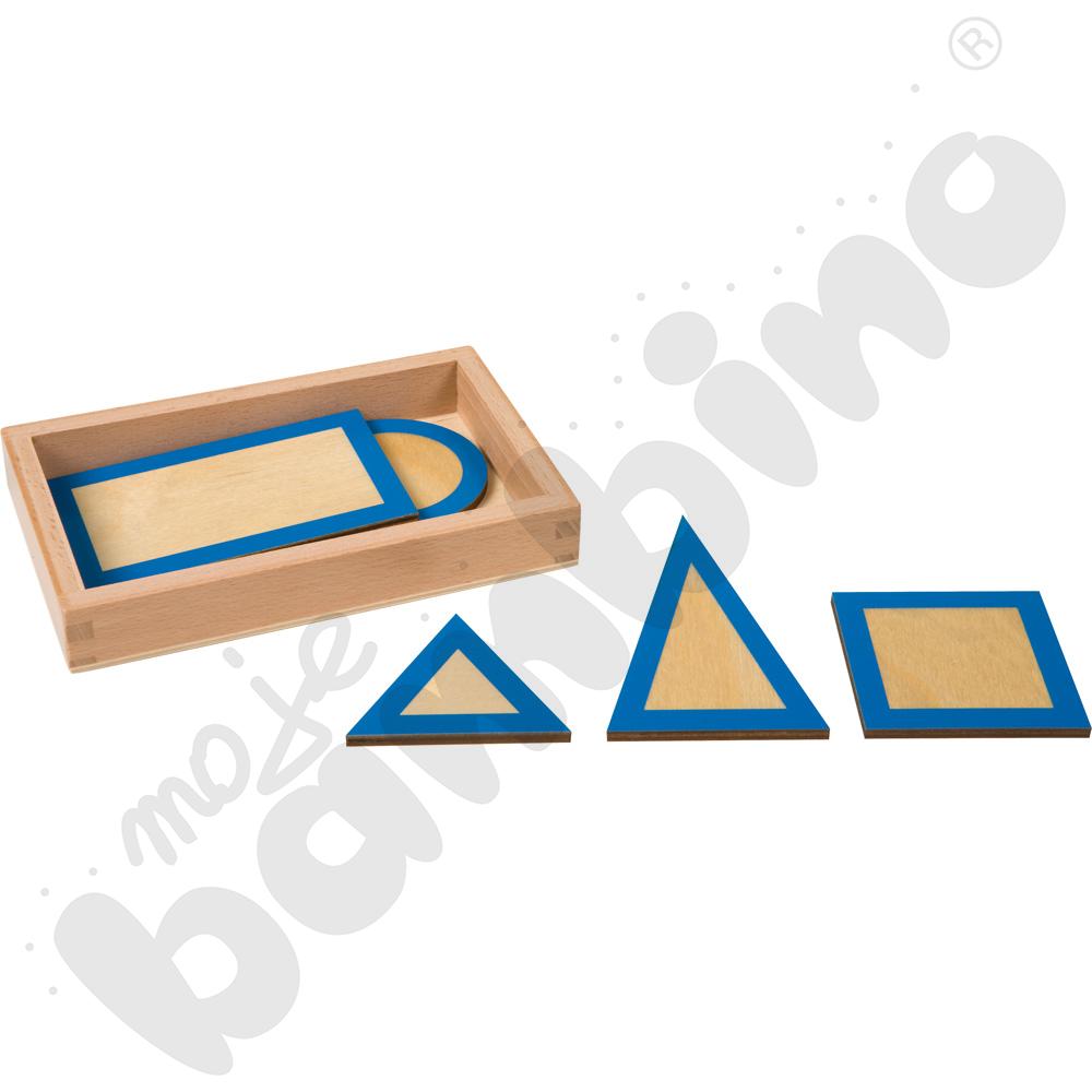 Płaskie figury geometryczne z pudełkiem Montessori