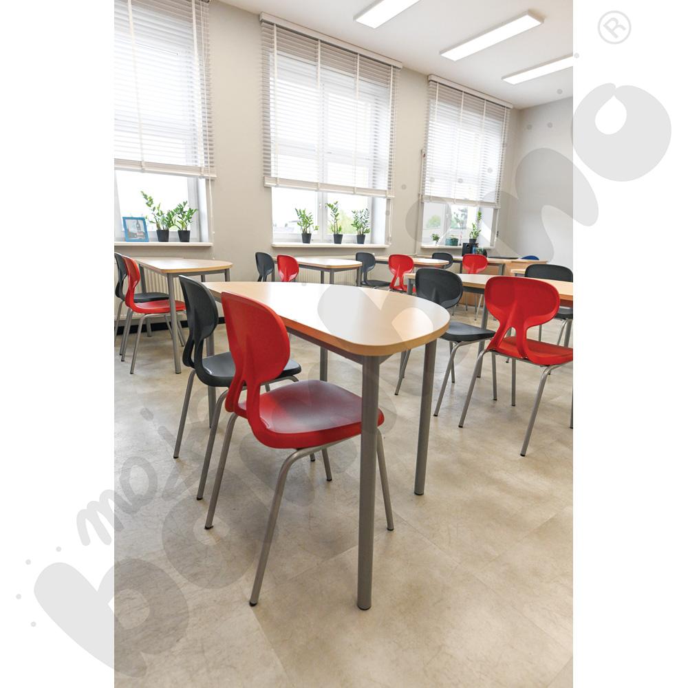 Krzesło Colores rozm. 6 czerwone, stelaż aluminium