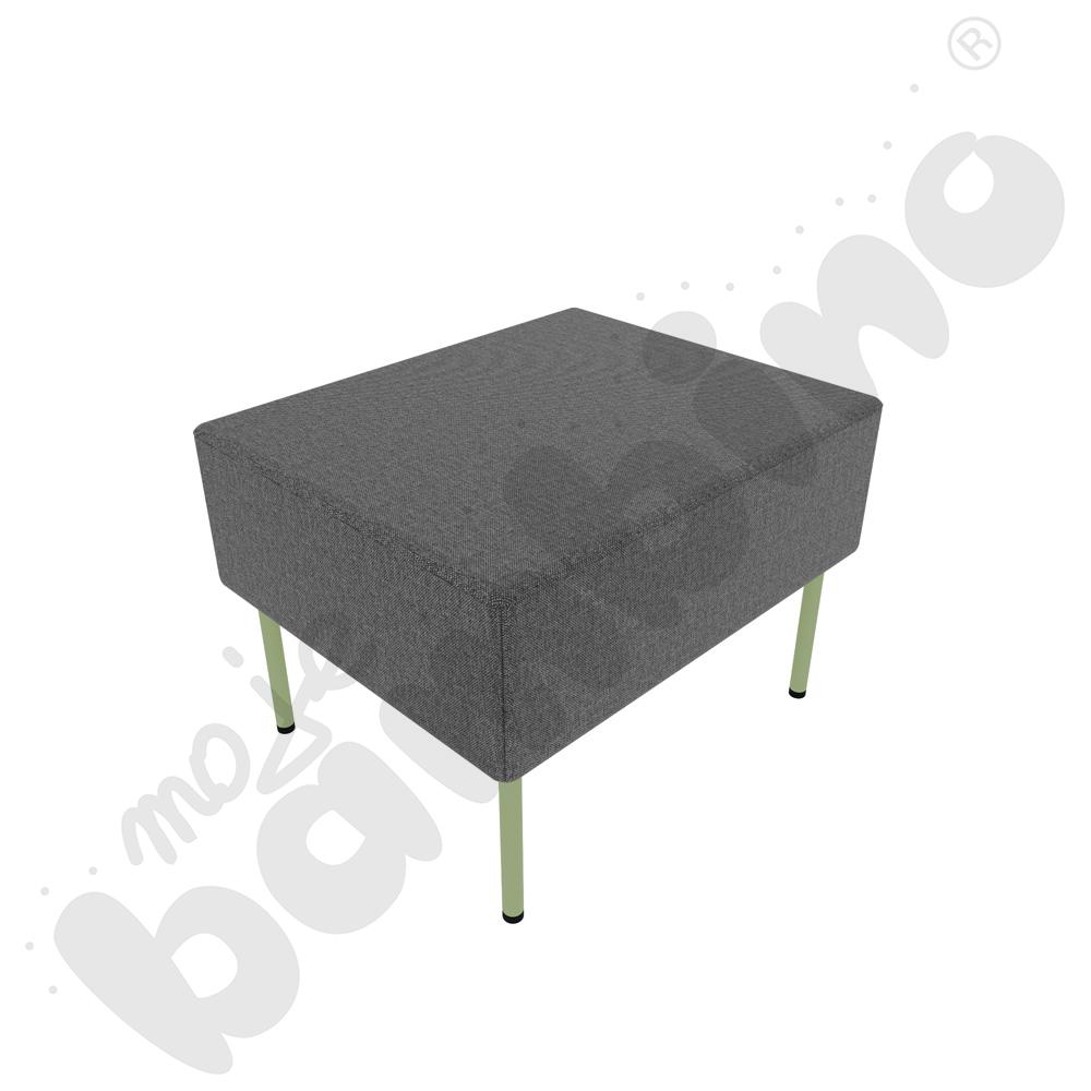 Pufa Versa 60x50 cm z filcowymi stopkami, stelaż oliwkowy, tkanina RO39