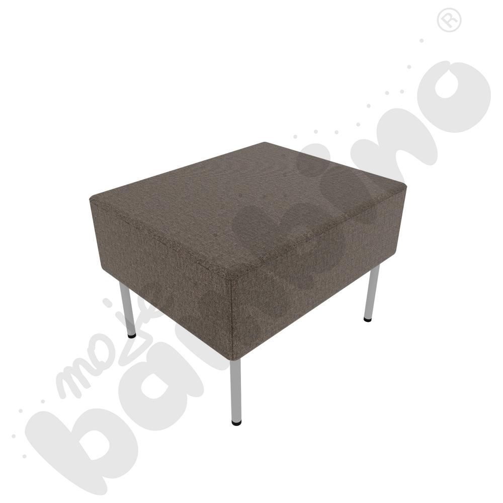 Pufa Versa 60x50 cm z filcowymi stopkami, stelaż jasnoszary, tkanina RO36