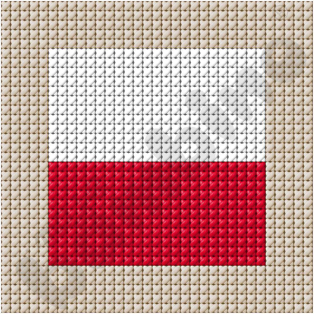 Kanwa, 25 szt. - flaga Polski