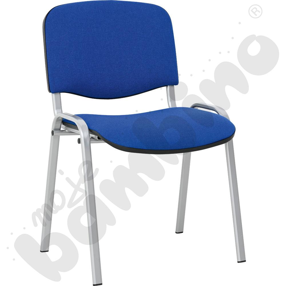 Krzesło konferencyjne ISO Alu niebiesko - czarne