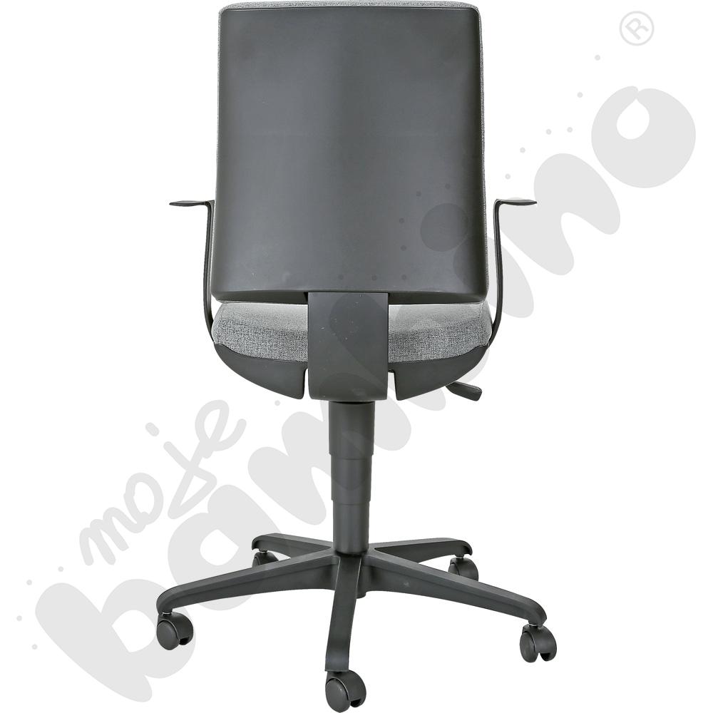 Krzesło obrotowe z niskim oparciem oban INTRATA  czarno-popielate