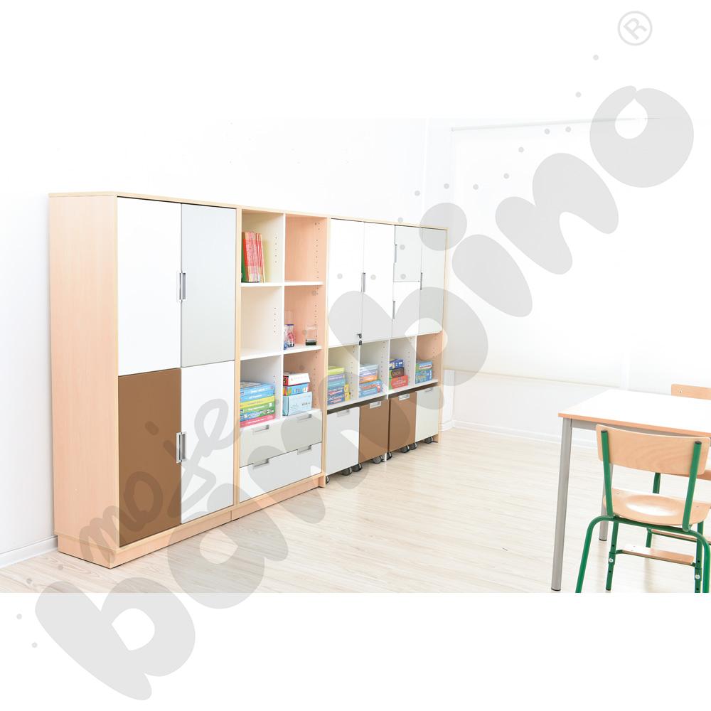 Quadro - szafka XL na 2 szerokie szuflady, klon jasny