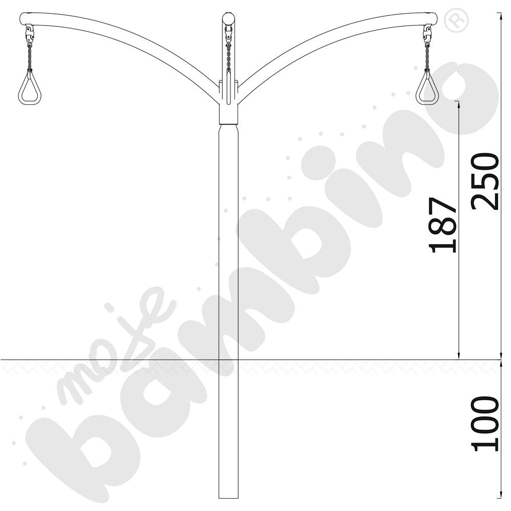 Karuzela słupowa z zawiesiami