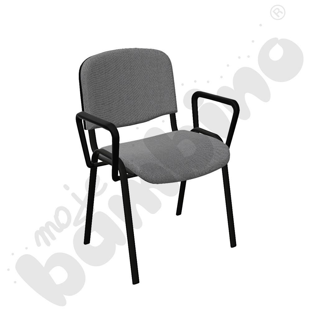 Krzesło ISO Arm szaro-czarne melanż