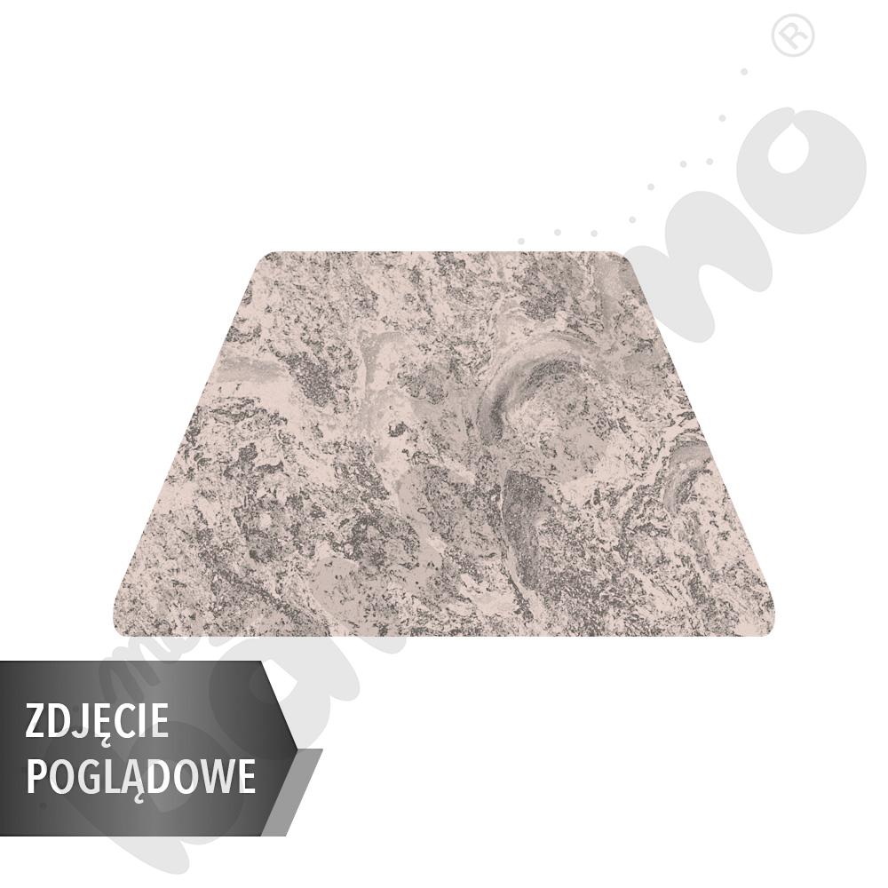 Cichy stół trapezowy 140x70x80x70, beżowy, zaokrąglony, rozm. 5