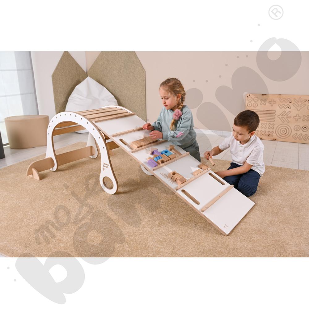 Drewniana drabinka Good Wood - biała - MED Drewniana drabinka Good Wood - biała - MED