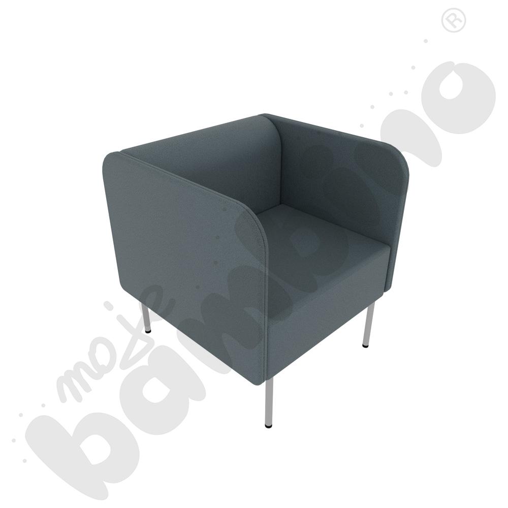 Fotel Versa z plastikowymi stopkami, stelaż jasnoszary, tkanina BD13