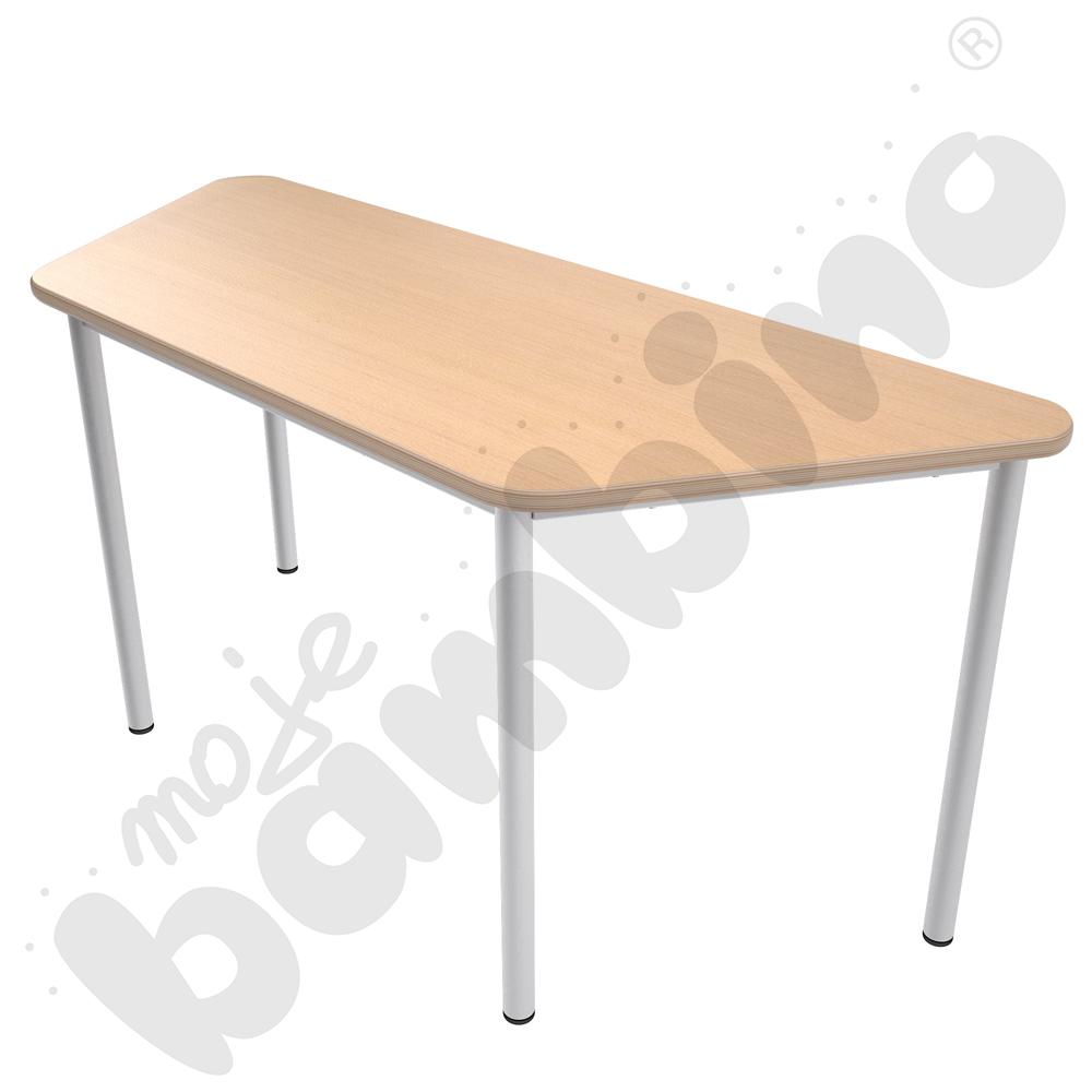 Stół Mila trapezowy 160x70x100x70, blat HPL buk, narożniki zaokrąglone, rozm. 6