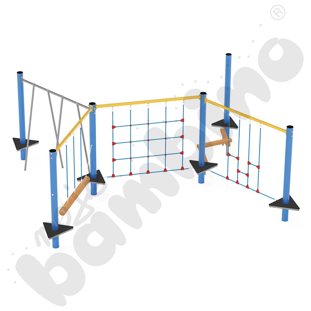 Zestaw Mini park linowy 1, metalowe słupy