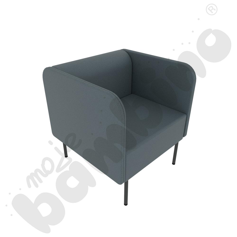 Fotel Versa z filcowymi stopkami, stelaż antracytowy, tkanina BD13 Fotel Versa z filcowymi stopkami, stelaż antracytowy, tkanina BD13