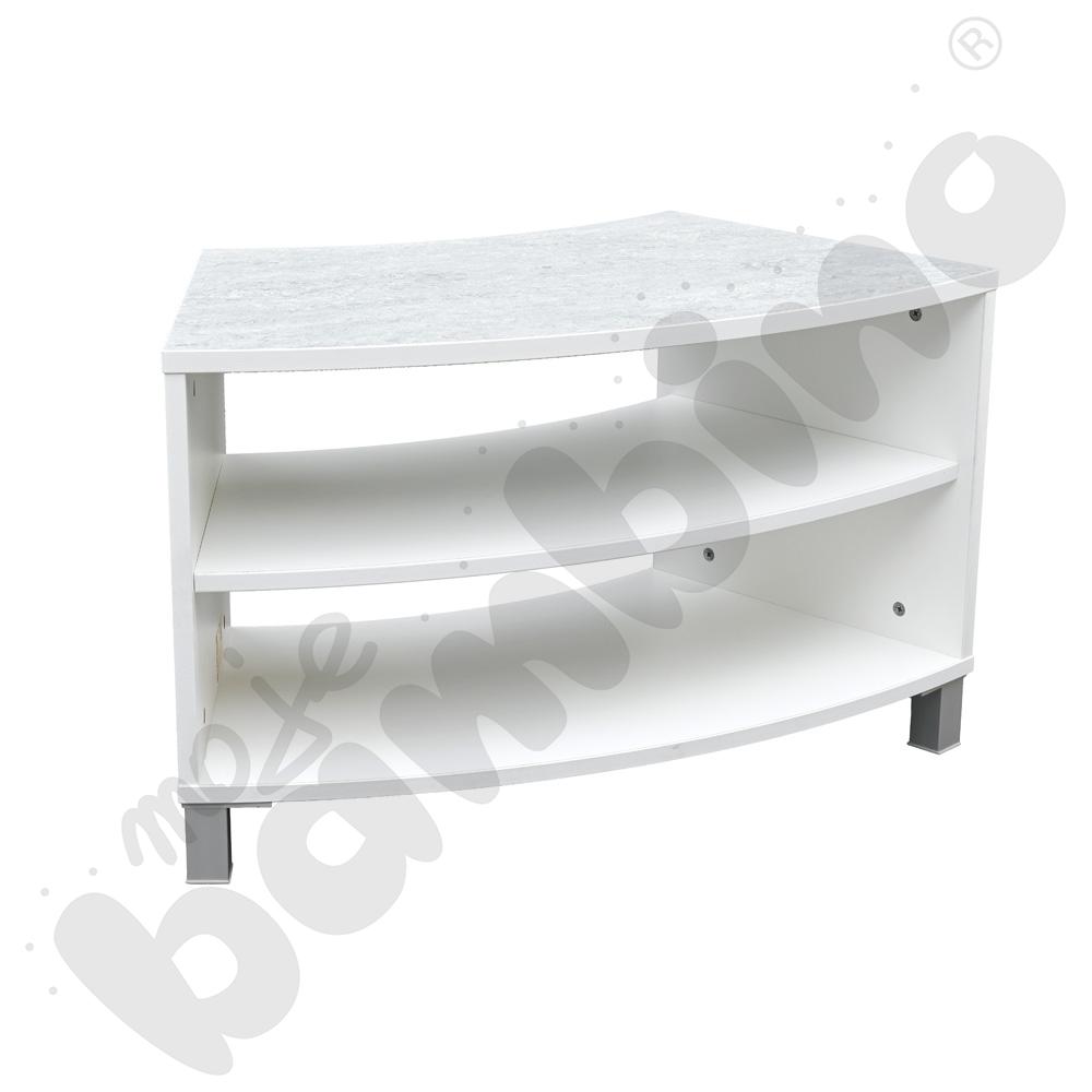 Quadro - szafka cicha S 1/8 koła na nóżkach, biała
