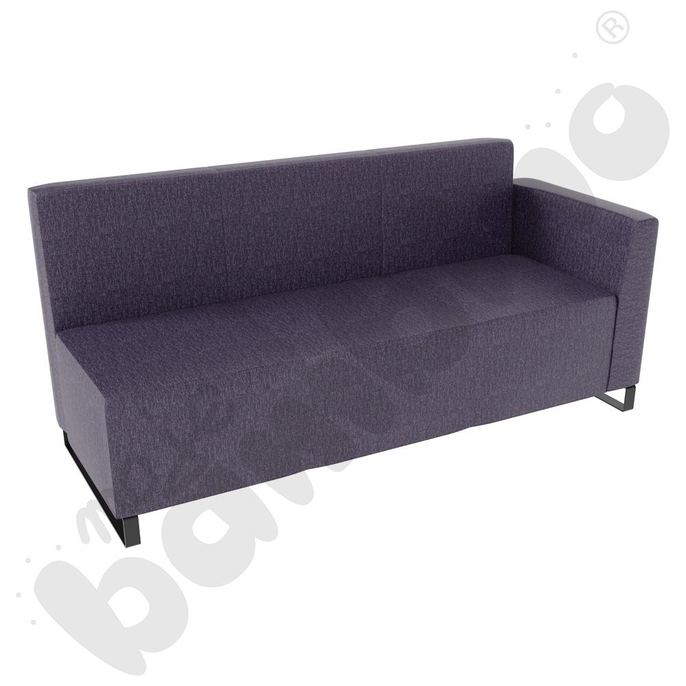 Sofa Universum 3-os. wys. 82 cm, bok niski prawy, tkanina RO16
