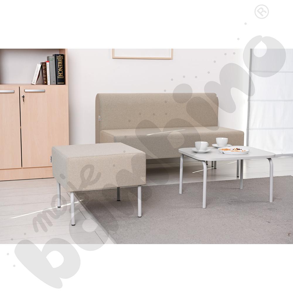 Pufa Versa 120x50 cm z plastikowymi stopkami, stelaż jasnoszary, tkanina RO37 Pufa Versa 120x50 cm z plastikowymi stopkami, stelaż jasnoszary, tkanina RO37