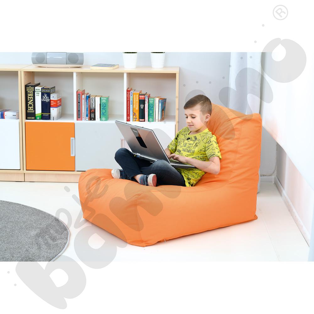 Pufa-fotel pomarańczowa