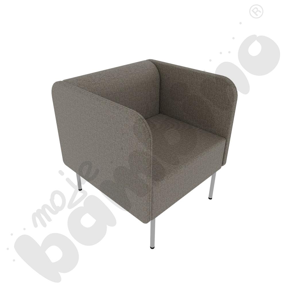 Fotel Versa z filcowymi stopkami, stelaż jasnoszary, tkanina RO37