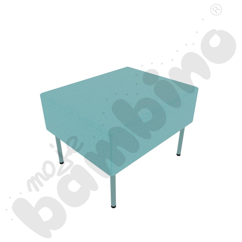 Pufa Versa 60x50 cm z plastikowymi stopkami, stelaż turkusowy, tkanina RO20 Pufa Versa 60x50 cm z plastikowymi stopkami, stelaż turkusowy, tkanina RO20
