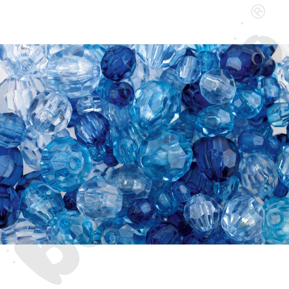 Koraliki-kryształki niebieskie