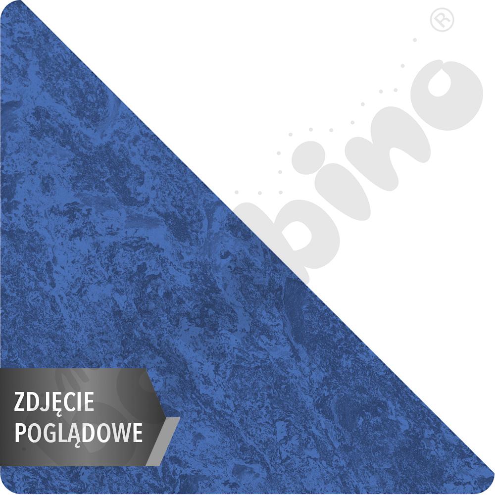 Cichy stół trójkątny 80x80x108, niebieski, zaokrąglony, rozm. 2