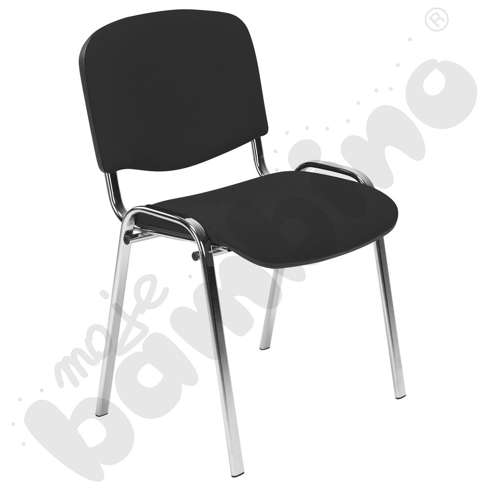 Krzesło konferencyjne ISO Chrom czarne