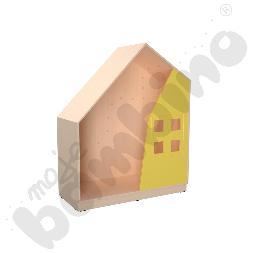 Quadro - szafka-domek - żółta, skrzynia klon jasny