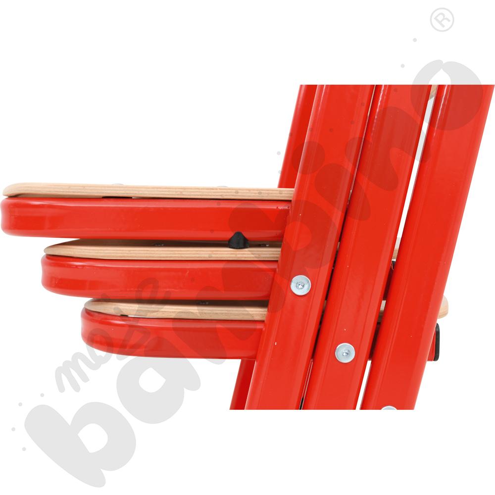 Krzesło T wzmocnione regulowane, rozm. 3-4 - czerwone