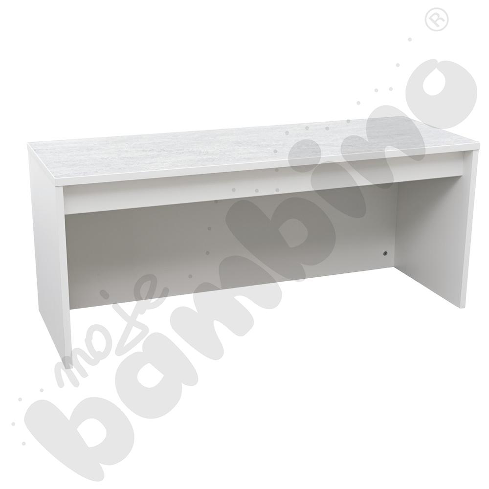 Quadro - ławeczka cicha S na 3 małe skrzynie, biała