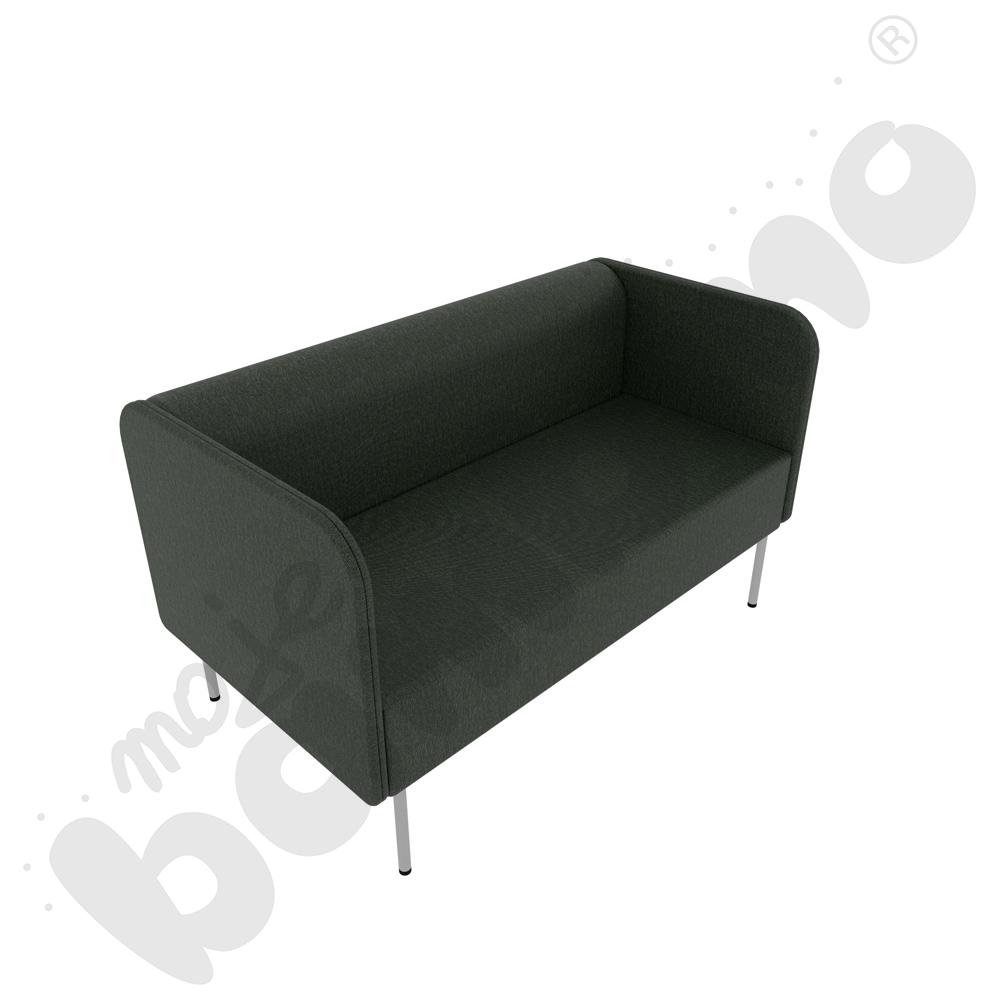 Sofa Versa 2-os. z plastikowymi stopkami, stelaż jasnoszary, tkanina RO33