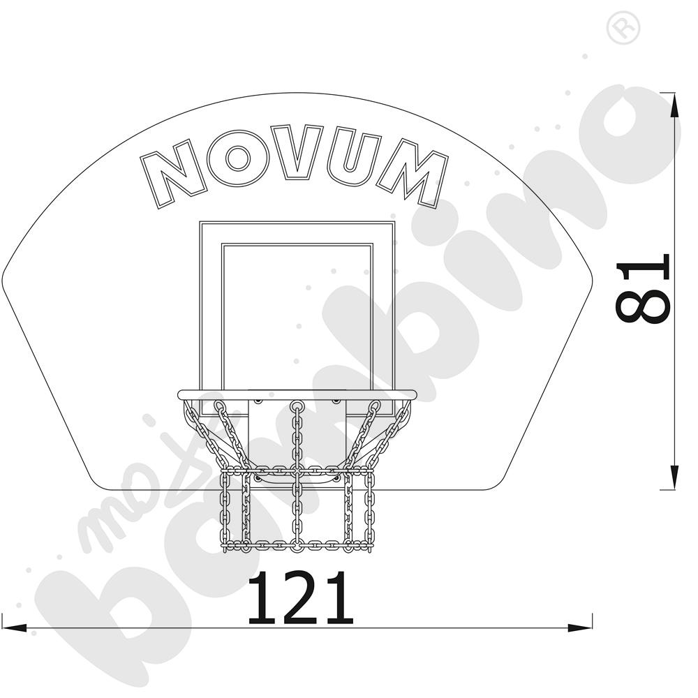 Tablica owalna z koszem