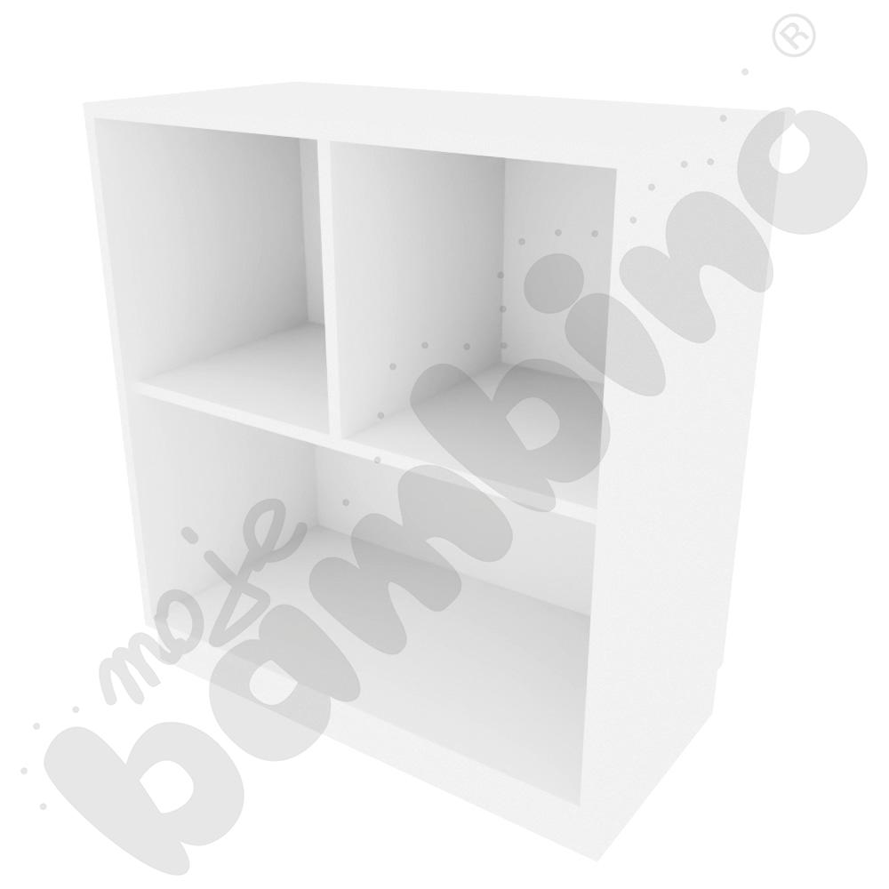 Quadro - szafka M na 2 szerokie szuflady, biała