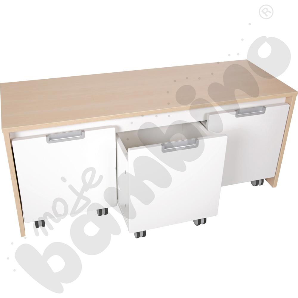 Quadro - ławeczka na 3 małe skrzynie, klon jasny