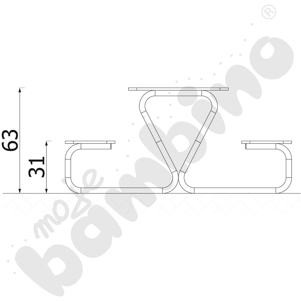 Stolik z ławkami Mikrus