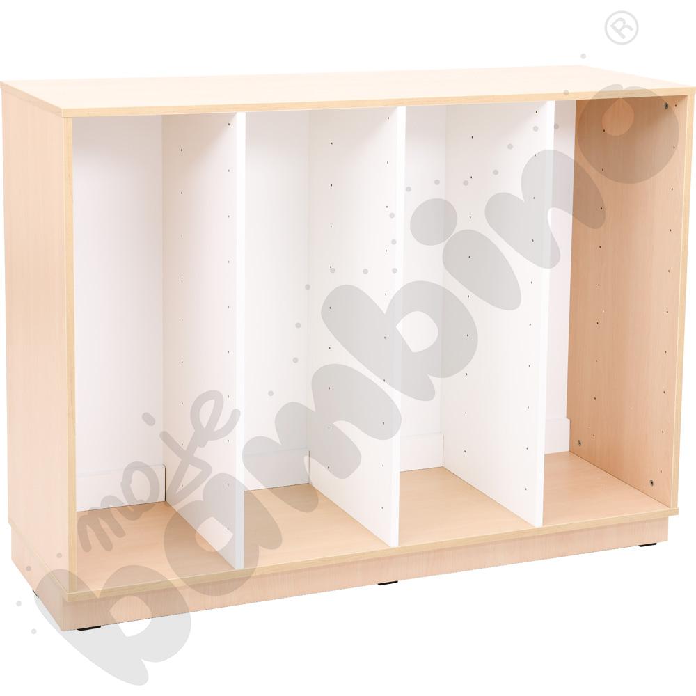 Quadro - szafka M+ na plastikowe pojemniki - z 3 przegrodami, klon jasny Quadro - szafka M+ na plastikowe pojemniki - z 3 przegrodami, klon jasny