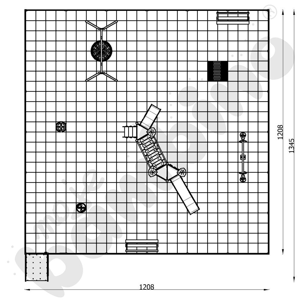 Modułowy Plac Zabaw wym. 12 x 12