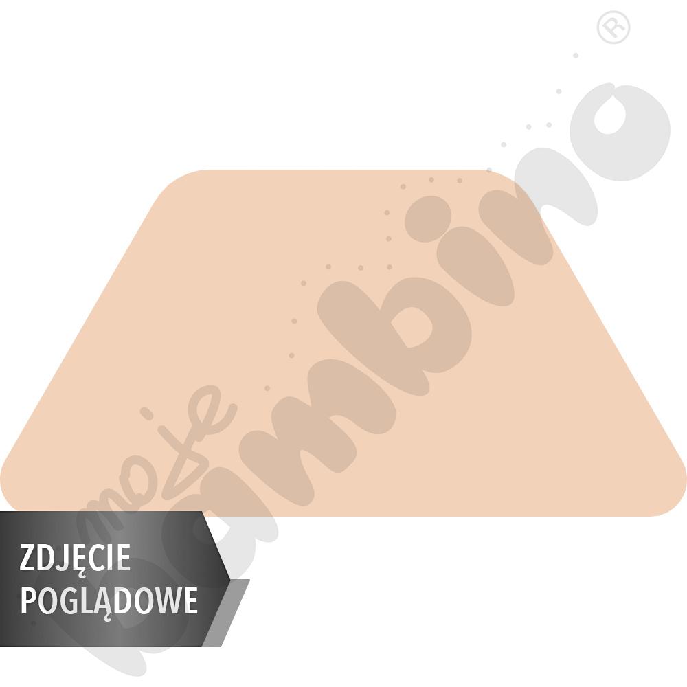 Stół Mila trapezowy 120x70x60x70, HPL - biały, zaokrąglony, rozm. 3