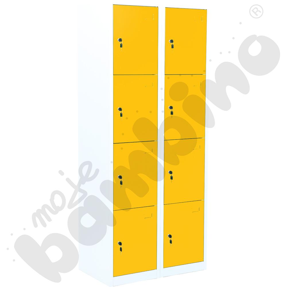 Szafa skrytkowa 180 z 8 schowkami - drzwi żółte