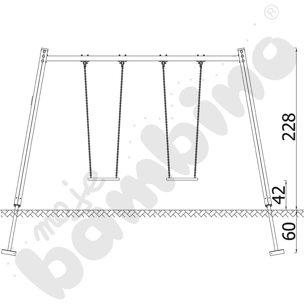 Quadro - stelaż do huśtawki podwójnej