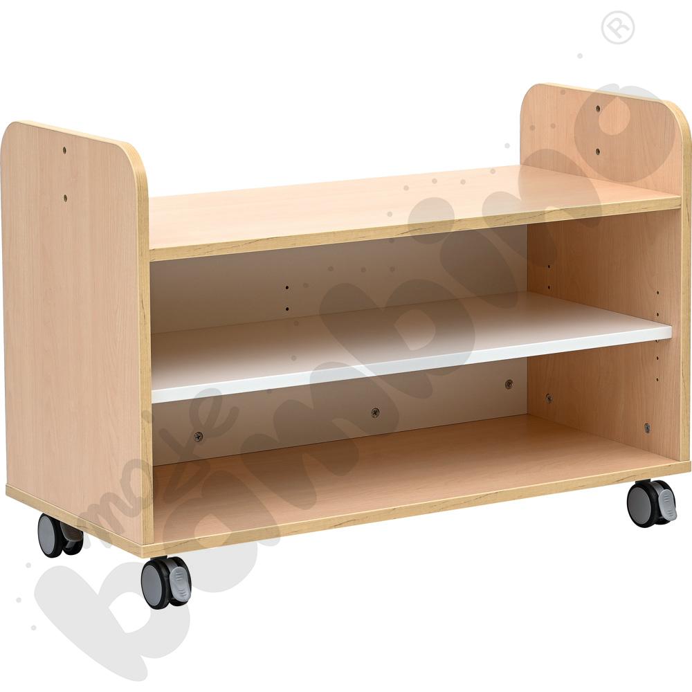 Quadro Mobilna szafka  M z lustrem do kącików, klon jasny