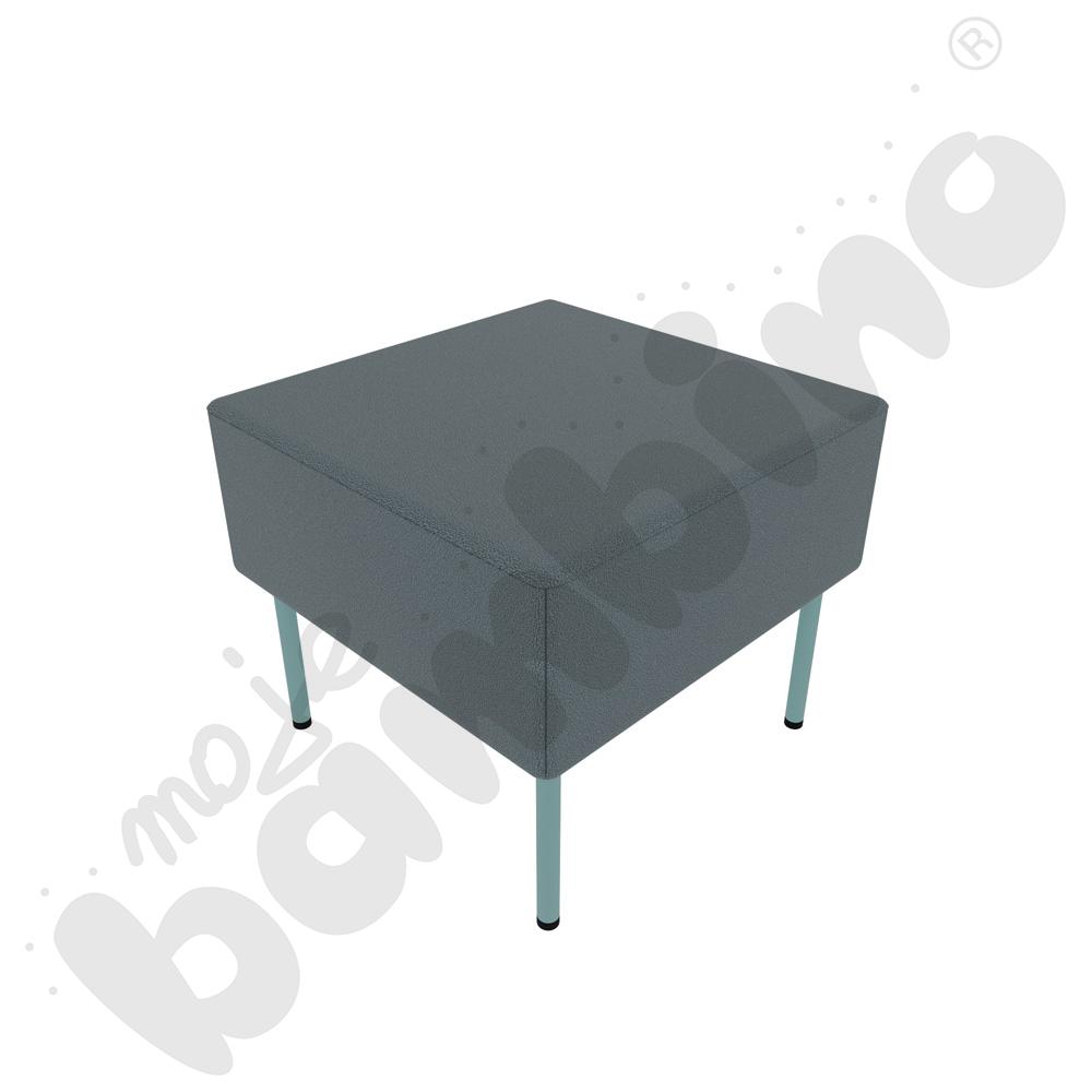 Pufa Versa 50x50 cm z plastikowymi stopkami, stelaż turkusowy, tkanina BD13 Pufa Versa 50x50 cm z plastikowymi stopkami, stelaż turkusowy, tkanina BD13