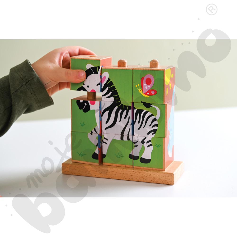 Klocki obrazkowe - dzikie zwierzęta Klocki obrazkowe - dzikie zwierzęta