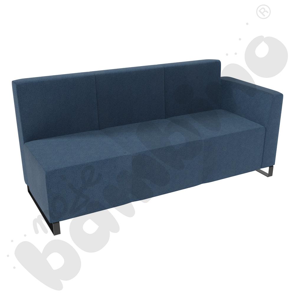 Sofa Universum 3-os. wys. 82 cm, bok niski prawy, tkanina KG06