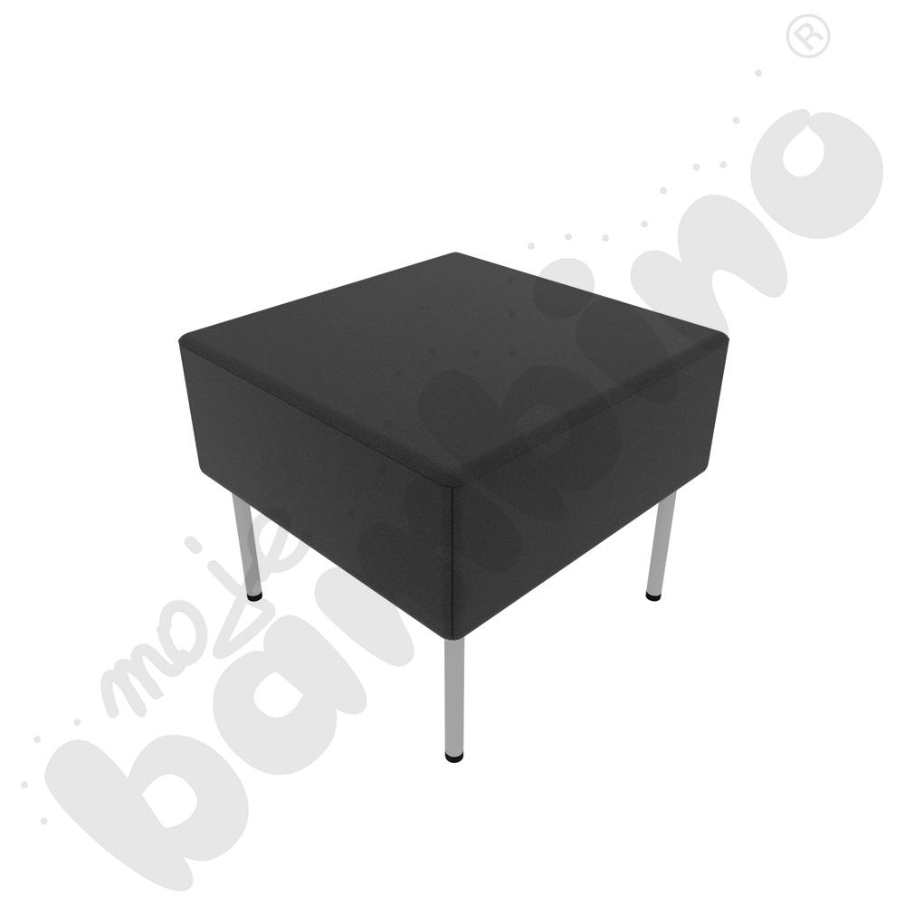 Pufa Versa 50x50 cm z filcowymi stopkami, stelaż jasnoszary, tkanina BD14