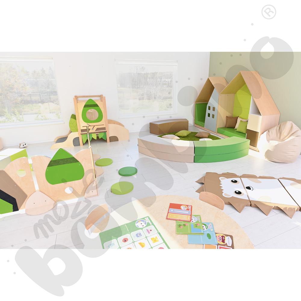 Quadro - szafka-domek - szara, skrzynia klon jasny