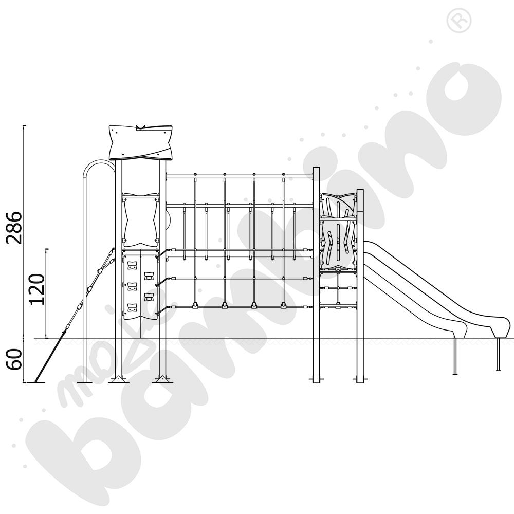 Zestaw Urbi 9, słupy metalowe C