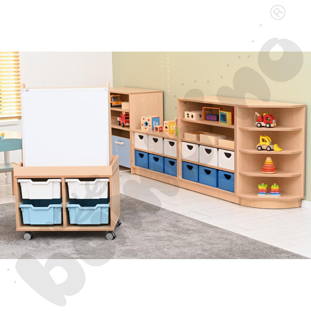 Szafka Flexi-TJ narożna na cokole, klon jasny